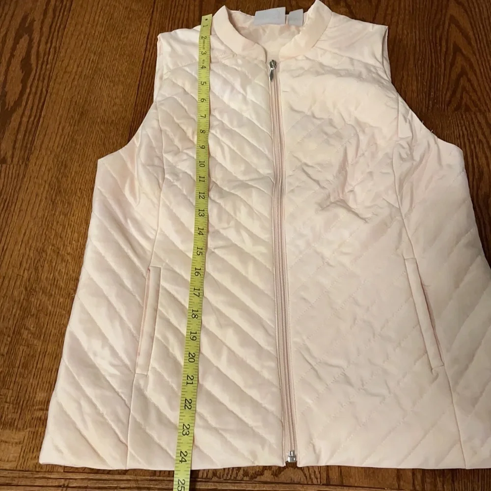 CHICO’S LIGHTWEIGHT puffy SPRING VEST. PALE PINK. Size Small / chicos 0
